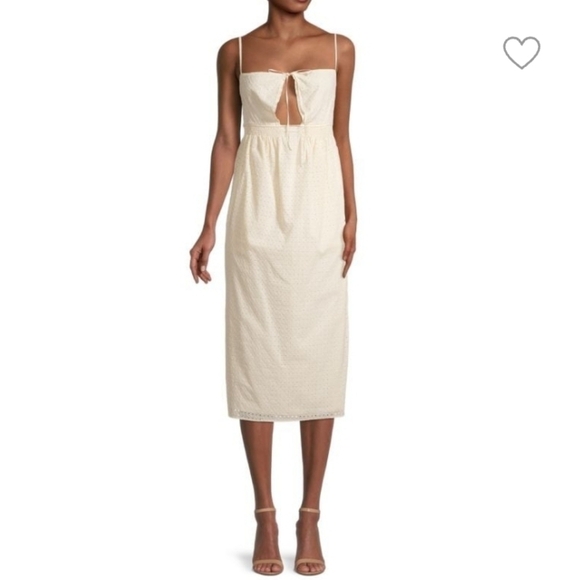 Rebecca Taylor Lyra Eyelet Tie-Front Slip Dress - Picture 1 of 12
